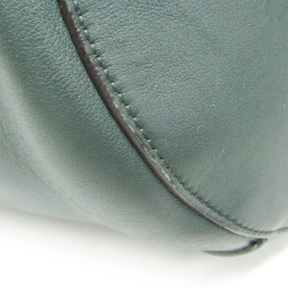 CELINE Khaki Leather Shoulder Bag - Picture 4 of 16